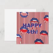 Red White Blue American Flag Mouth (Voorkant / Achterkant)