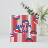 Red White Blue American Flag Mouth (Staand voorkant)