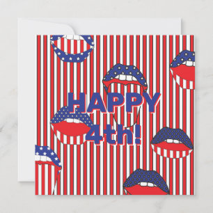 Red White Blue American Flag Mouth