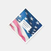Red White Blue American Flag Patriotic Wedding Servet (Hoek)