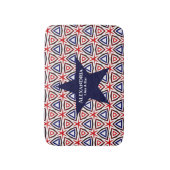Red White Blue American Patriotic Star Modern Badmat (Voorkant Verticaal)