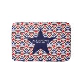 Red White Blue American Patriotic Star Modern Badmat (Voorkant)