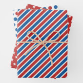 Red White Blue American Stars Stripes van 4 juli Inpakpapier Vel (In situ)
