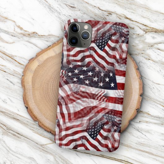 Red White Blue American Stripes-vlag iPhone Hoesje