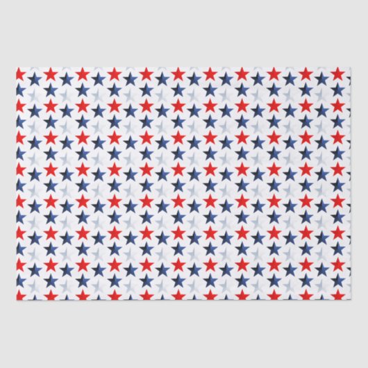 Red White & Blue Americana Stars Tissuepapier (Voorkant)