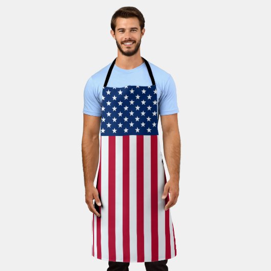 Red White Blue Amerikaanse vlag Schort (Gedragen)