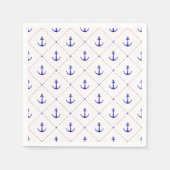 Red White Blue Anchors Away Boating Servet (Voorkant)