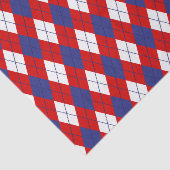 Red White Blue Argyle 1-WEEFSUE WRAPPINGPAPIER Tissuepapier (Detail)