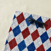 Red, White, Blue Argyle 4 Glitter Strandlaken (In situ)