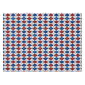 Red, White, Blue Argyle 4 Glitter Tafelkleed (Voorkant (Horizontaal))