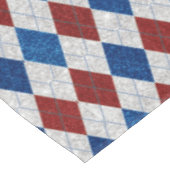 Red, White, Blue Argyle 4 Glitter Tafelkleed (Gekanteld)