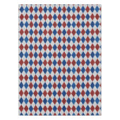 Red, White, Blue Argyle 4 Glitter Tafelkleed (Voorkant)