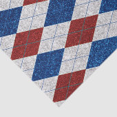 Red, White, Blue Argyle 4 Glitter Tissuepapier (Detail)