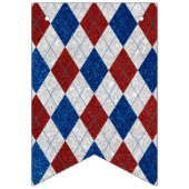 Red, White, Blue Argyle 4 Glitter Vlaggetjes (Tweede vlag)