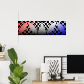 Red-White-Blue banner van Kenneth Yoncich Poster (Thuiskantoor)