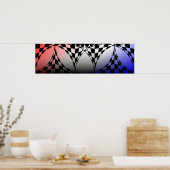 Red-White-Blue banner van Kenneth Yoncich Poster (Keuken)
