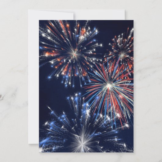 Red White Blue BBQ 4 juli Kaart (Achterkant)