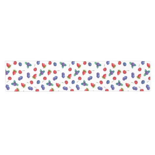 Red White Blue Berries Korte Tafelloper (Horizontaal)