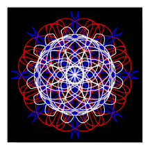 Red White Blue Black Abstract Art Kaleidoscoop