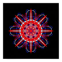 Red White Blue Black Abstract Art Kaleidoscoop