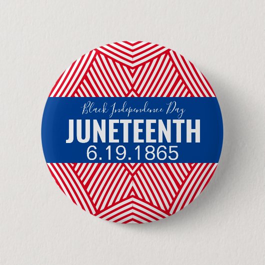 Red White Blue Black Independence Day JUNETEENTH Ronde Button 5,7 Cm (Voorkant)