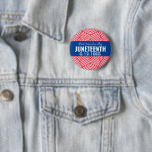 Red White Blue Black Independence Day JUNETEENTH Ronde Button 5,7 Cm (In situ)