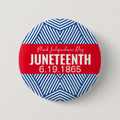 Red White Blue Black Independence Day JUNETEENTH Ronde Button 5,7 Cm (Voorkant)