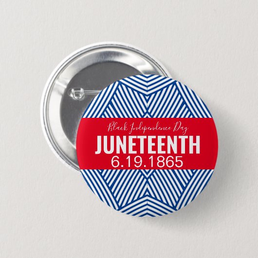 Red White Blue Black Independence Day JUNETEENTH Ronde Button 5,7 Cm (Voorkant /achterkant)