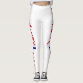 Red White Blue Black Woman African American Leggings (Voorkant)