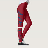 Red White Blue Black Woman African American Leggings (Rechts)