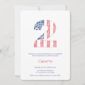 Red White Blue buitenshuis Picnic 2e verjaardag Kaart (Voorkant)