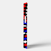 Red White Blue Checker Spiral door Kenneth Yoncich Case-Mate iPhone Case (Achterkant / Rechts)