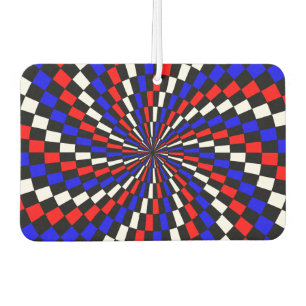 Red White Blue Checker Spiral door Kenneth Yoncich Luchtverfrisser