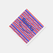 Red White Blue Circles Stripes Servet (Hoek)