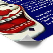 RED, WHITE & BLUE CLOWN POSTER met CLOWN PRAYER (Hoek)