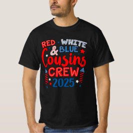Red White & Blue Cousin Crew 2025 bijpassende fami T-shirt