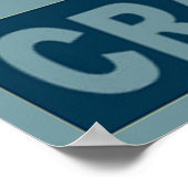 Red White Blue Crawfish Poster (Hoek)