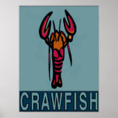 Red White Blue Crawfish Poster (Voorkant)