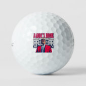 Red White & Blue Daddy's Home Trump Whitehouse Golfballen (Voorkant)