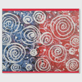 Red White Blue Designer - Abstract patroon mooi Cadeaupapier (Vlak)