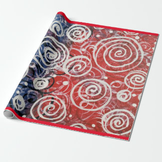 Red White Blue Designer - Abstract patroon mooi Cadeaupapier