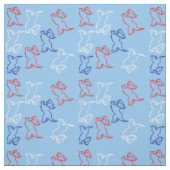 Red White Blue Designer Fabric - Honden Stof (Swatch)