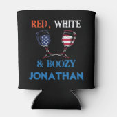 Red White Blue Drink 4 juli Blikjeskoeler (Achterkant)