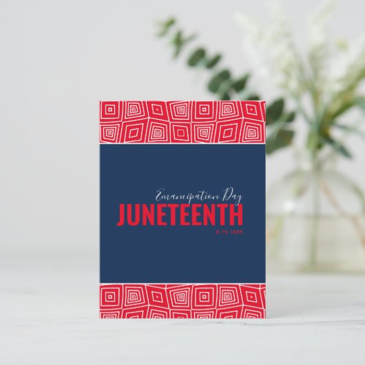Red White Blue Emancipation Day June 19 JUNETEENTH Briefkaart (Staand voorkant)