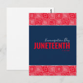 Red White Blue Emancipation Day June 19 JUNETEENTH Briefkaart (Voorkant / Achterkant)