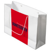 Red White Blue Emancipation Day June 19 JUNETEENTH Groot Cadeauzakje (Voorkant Gekanteld)
