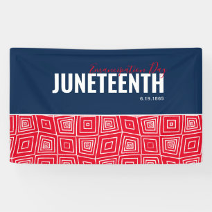 Red White Blue Emancipation Day June 19 JUNETEENTH Spandoek