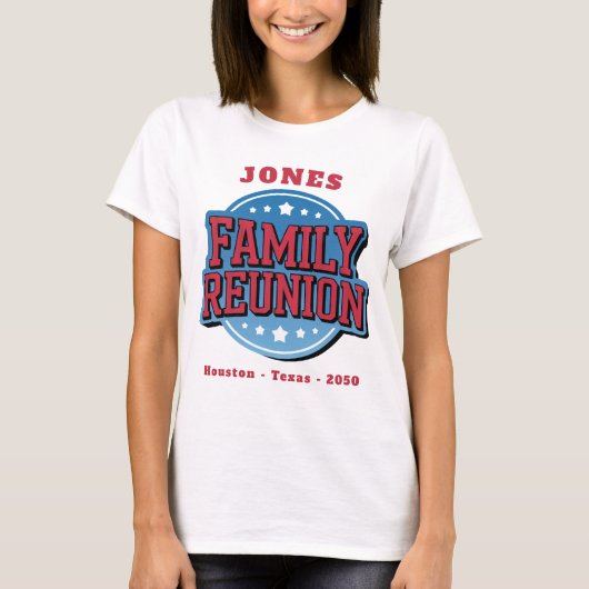 Red, White, Blue Family Reunion  T-shirt (Voorkant)