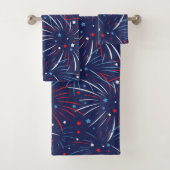 Red White Blue Fireworks-sterren Bad Handdoek (Insitu)