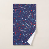 Red White Blue Fireworks-sterren Bad Handdoek (Handdoek)